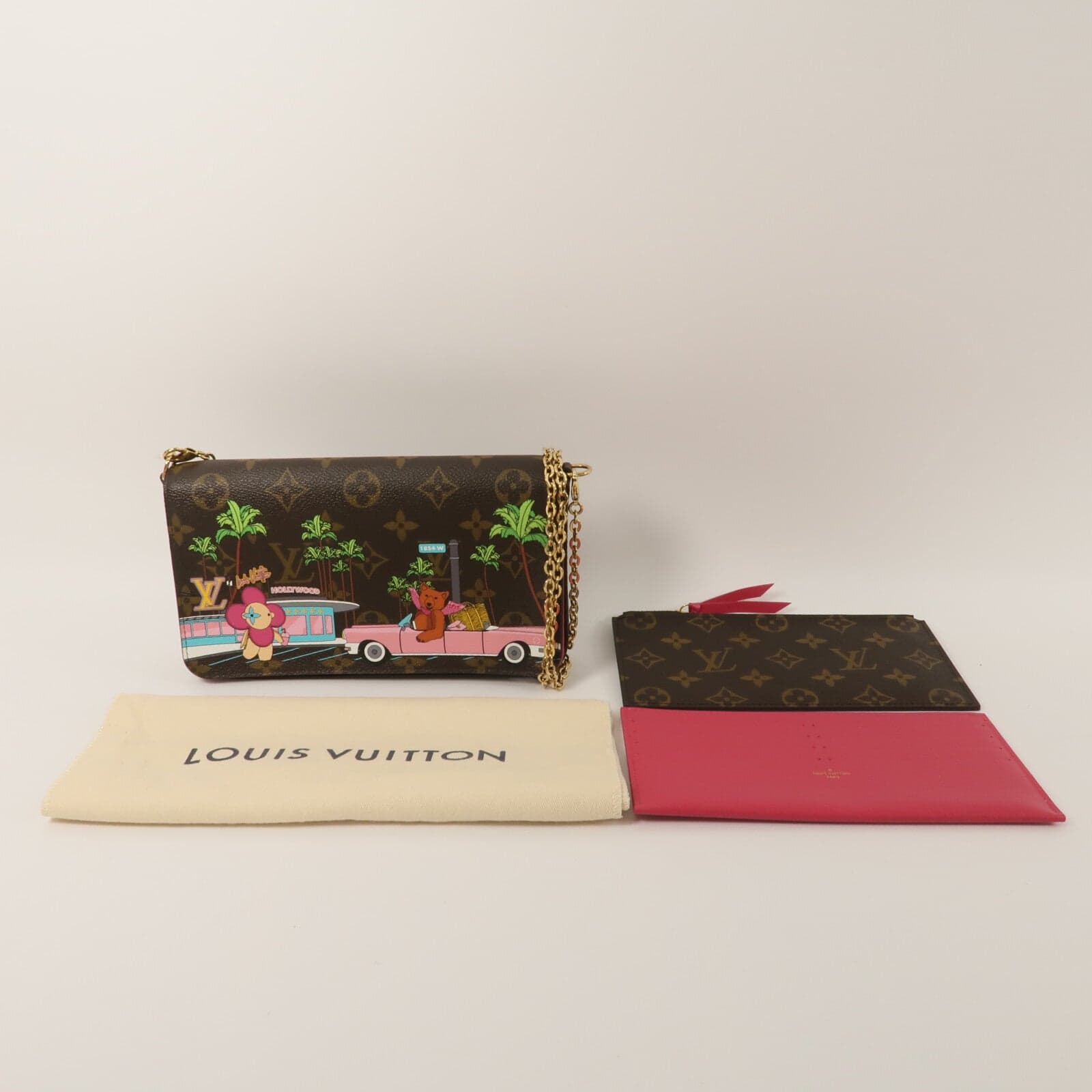 LOUIS VUITTON Felicie M80859 Shoulder Bag Coated Canvas