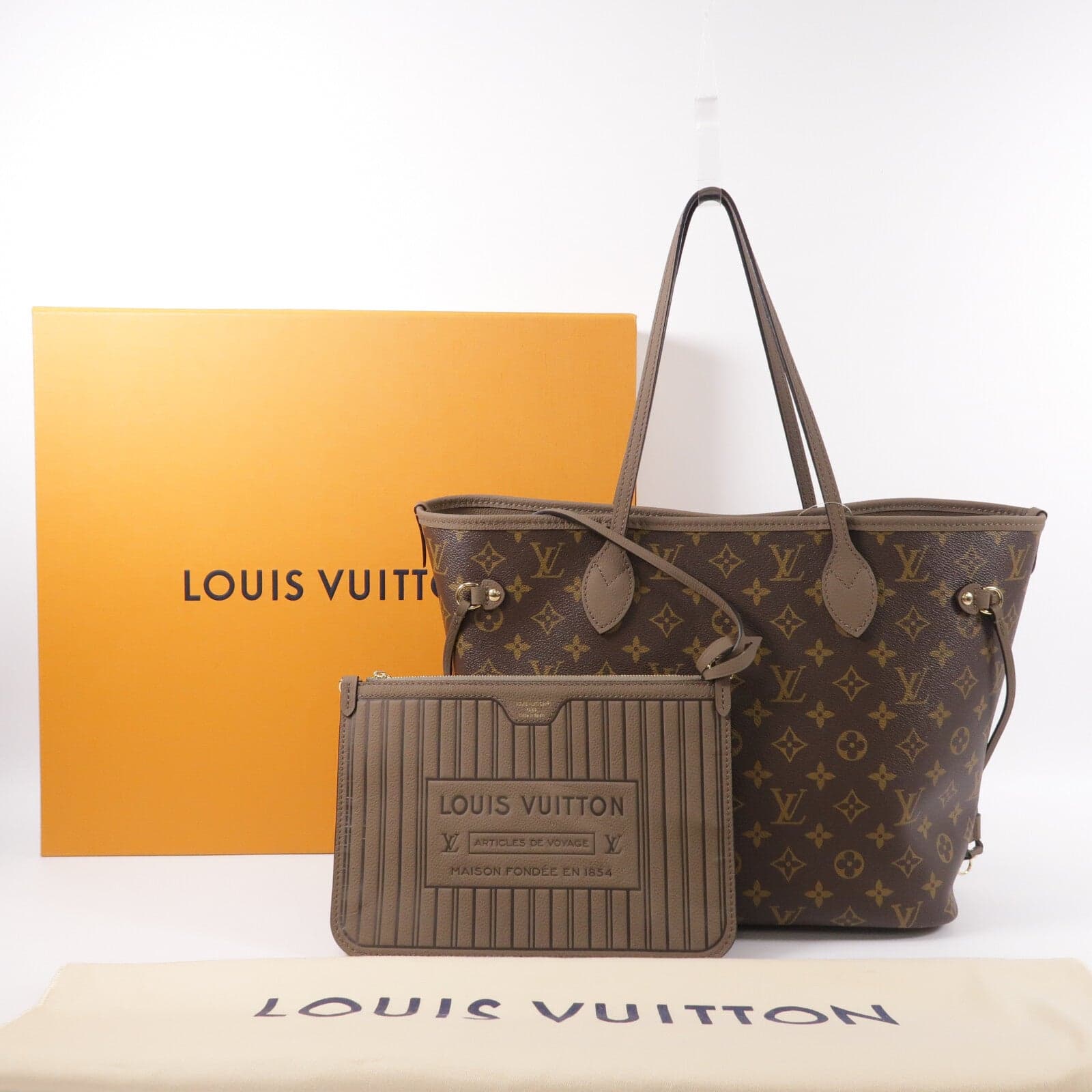 LOUIS VUITTON Neverfull M25664 Shoulder Bag Coated Canvas