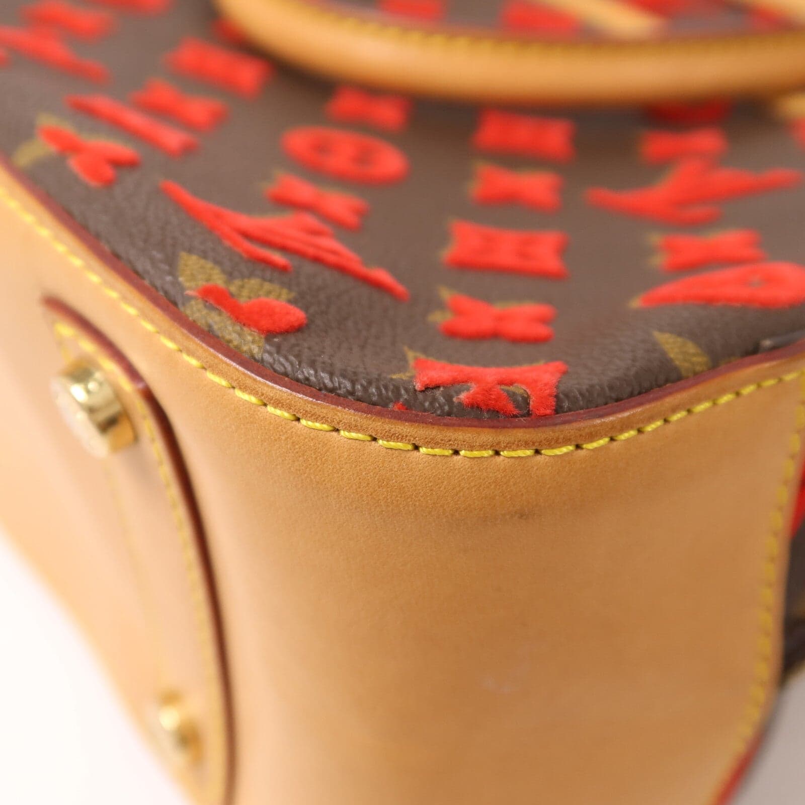 LOUIS VUITTON Deauville M40922 Handbag Coated Canvas