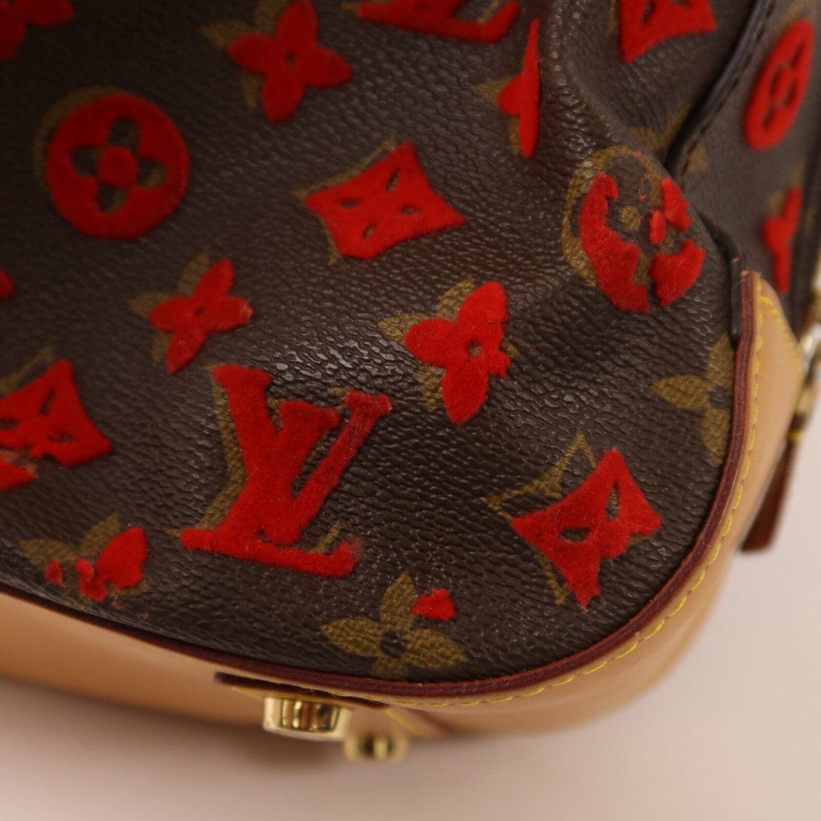 LOUIS VUITTON Deauville M40922 Handbag Coated Canvas