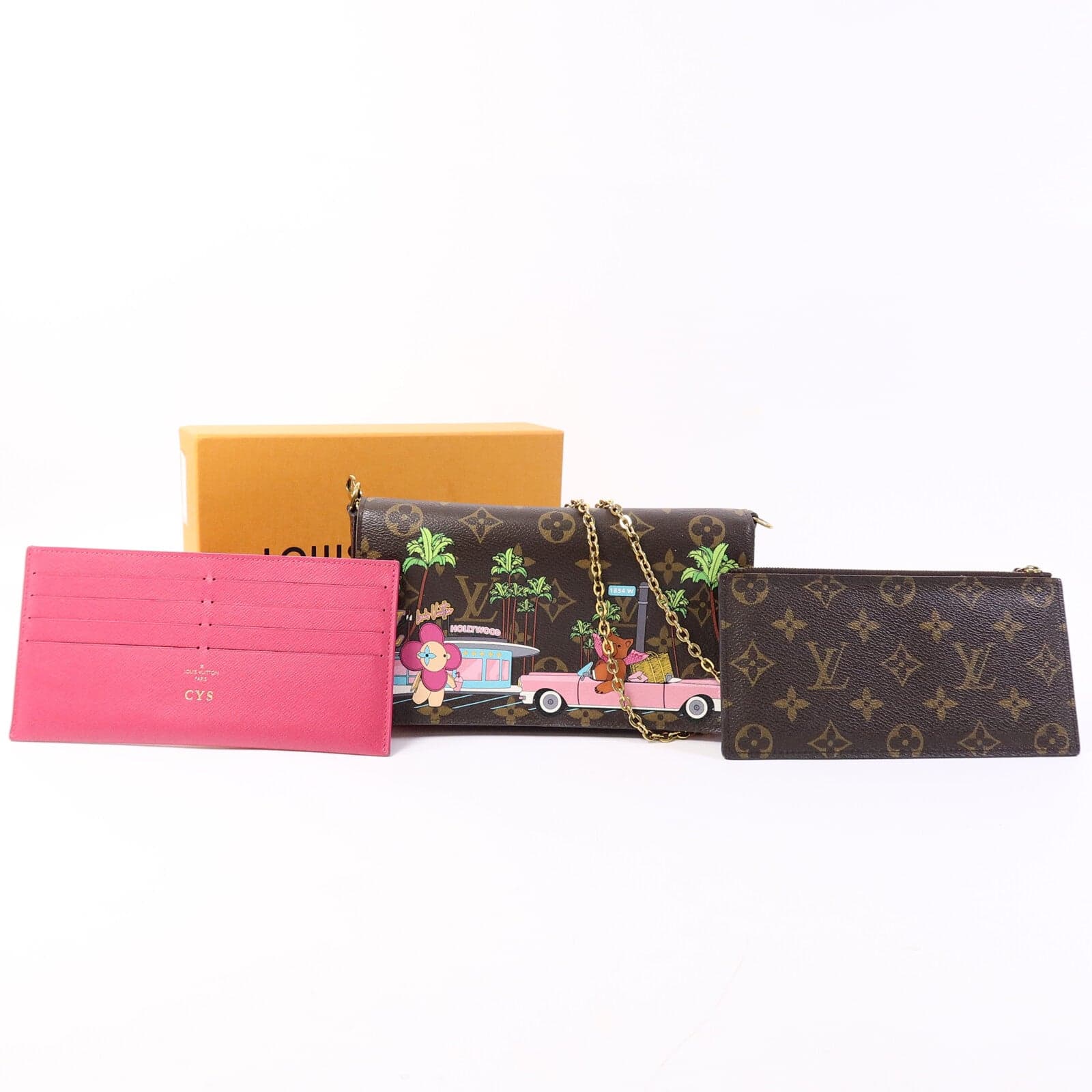 LOUIS VUITTON Felicie M80859 Shoulder Bag Coated Canvas