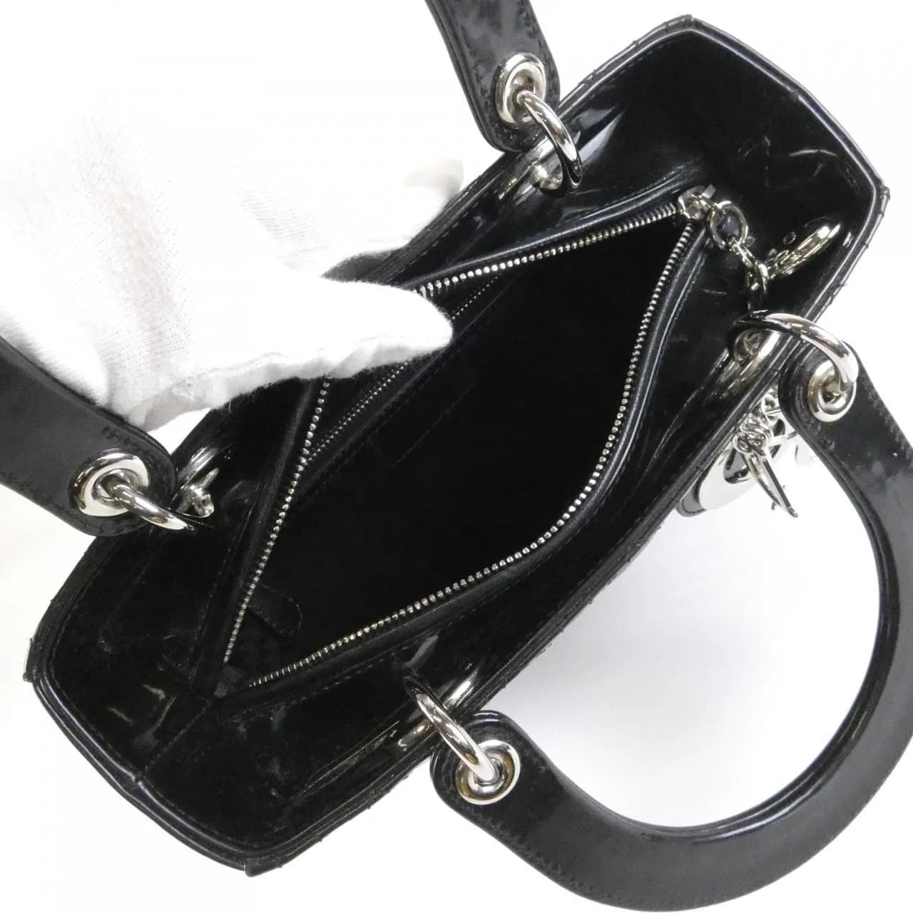 DIOR Lady Dior M0565OWCB Handbag Patent Leather