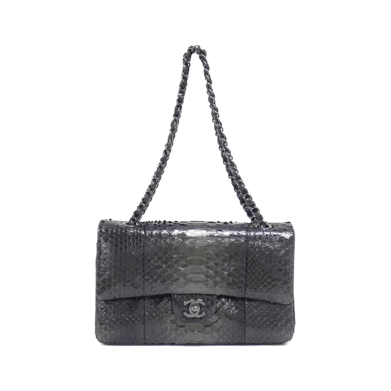 CHANEL Matelasse 1112 Shoulder Python