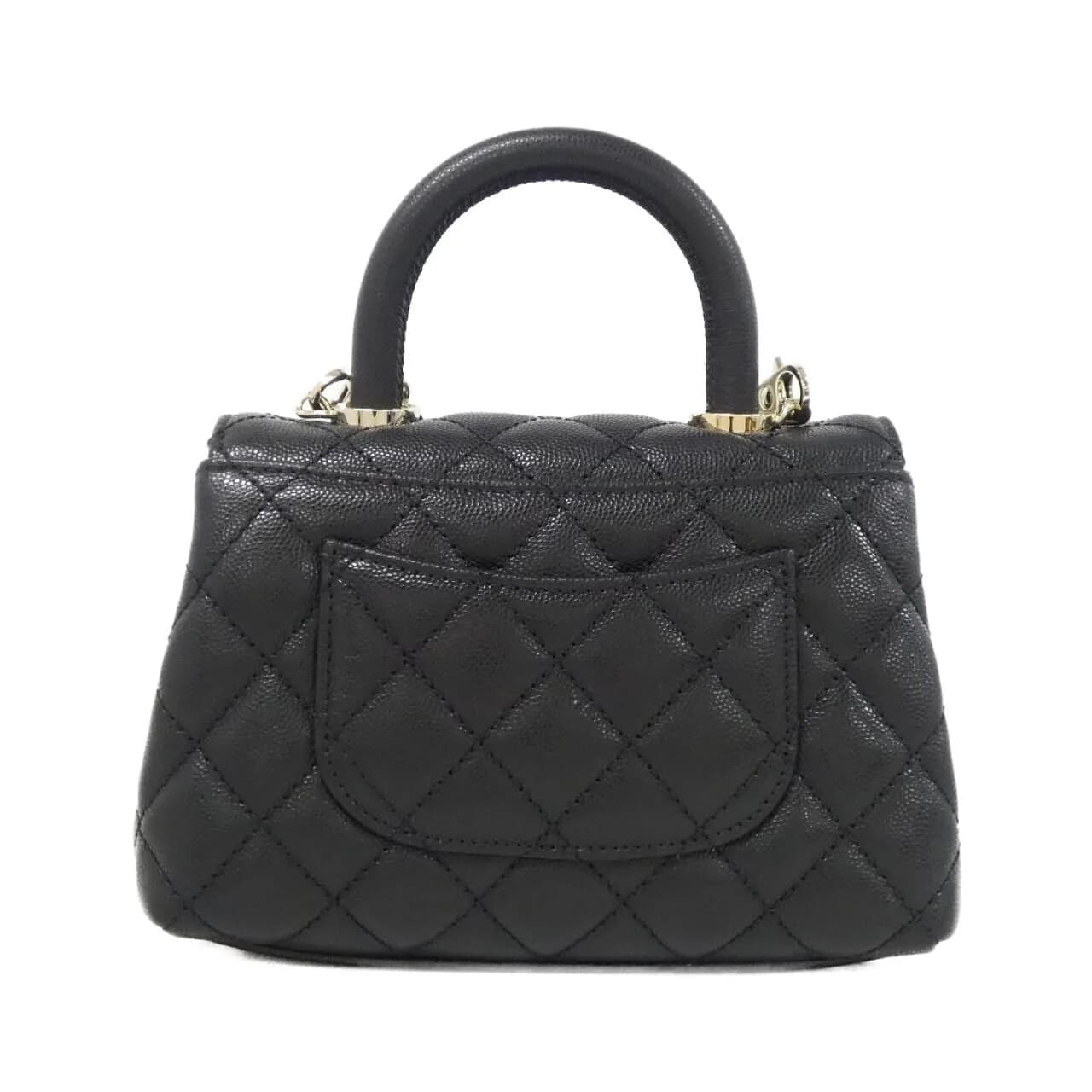 CHANEL Coco Handle AS2215 Handbag Grained Calfskin