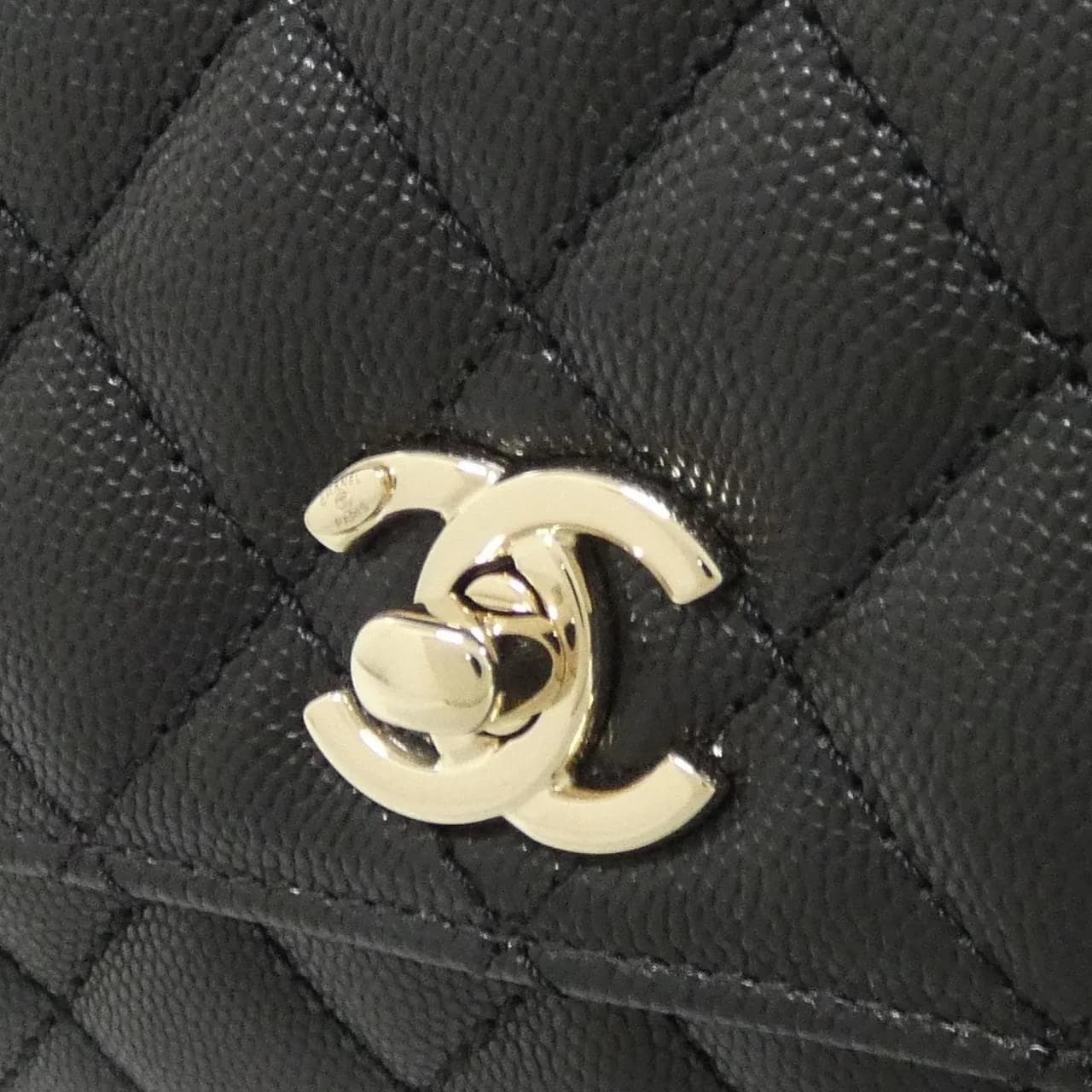 CHANEL Coco Handle AS2215 Handbag Grained Calfskin