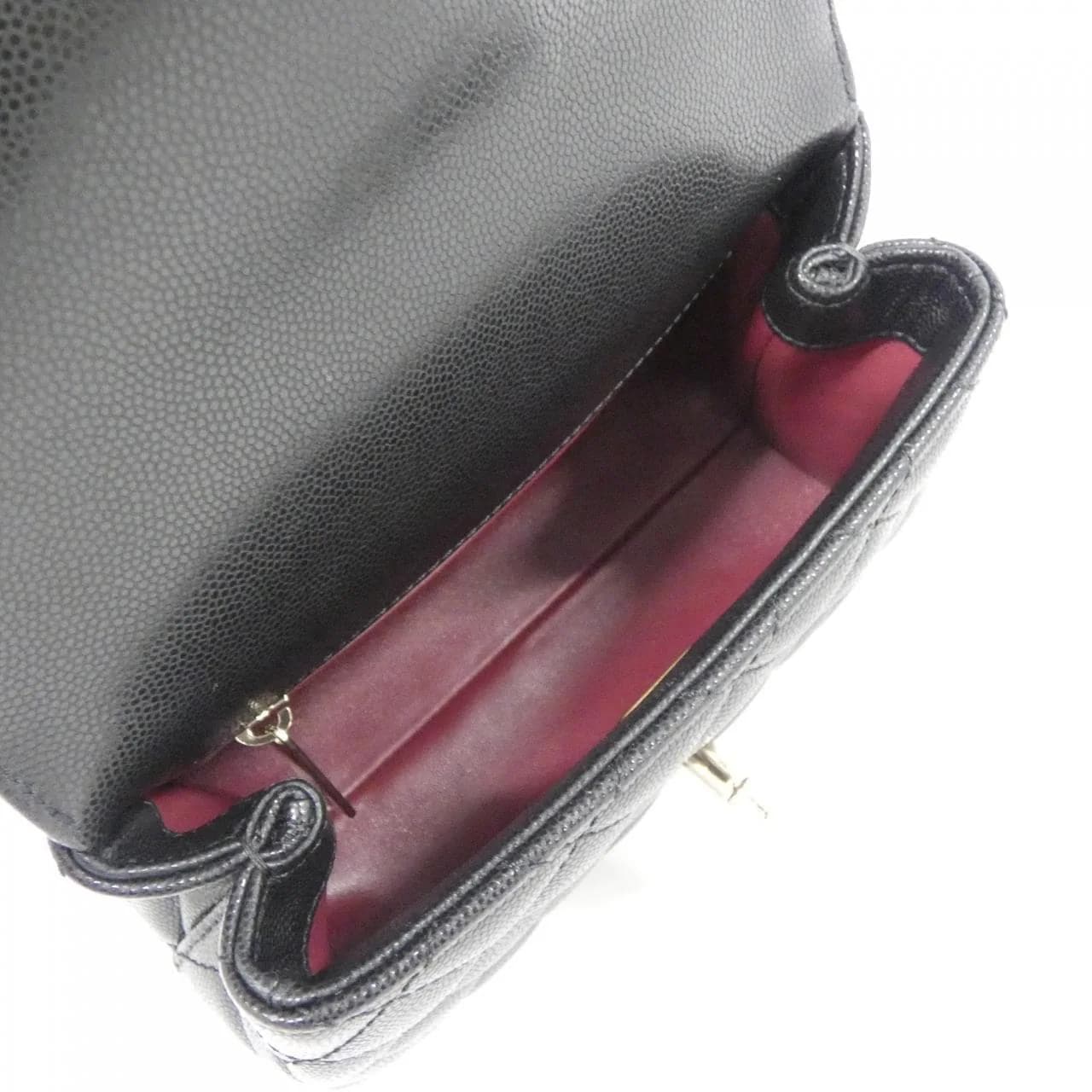 CHANEL Coco Handle AS2215 Handbag Grained Calfskin