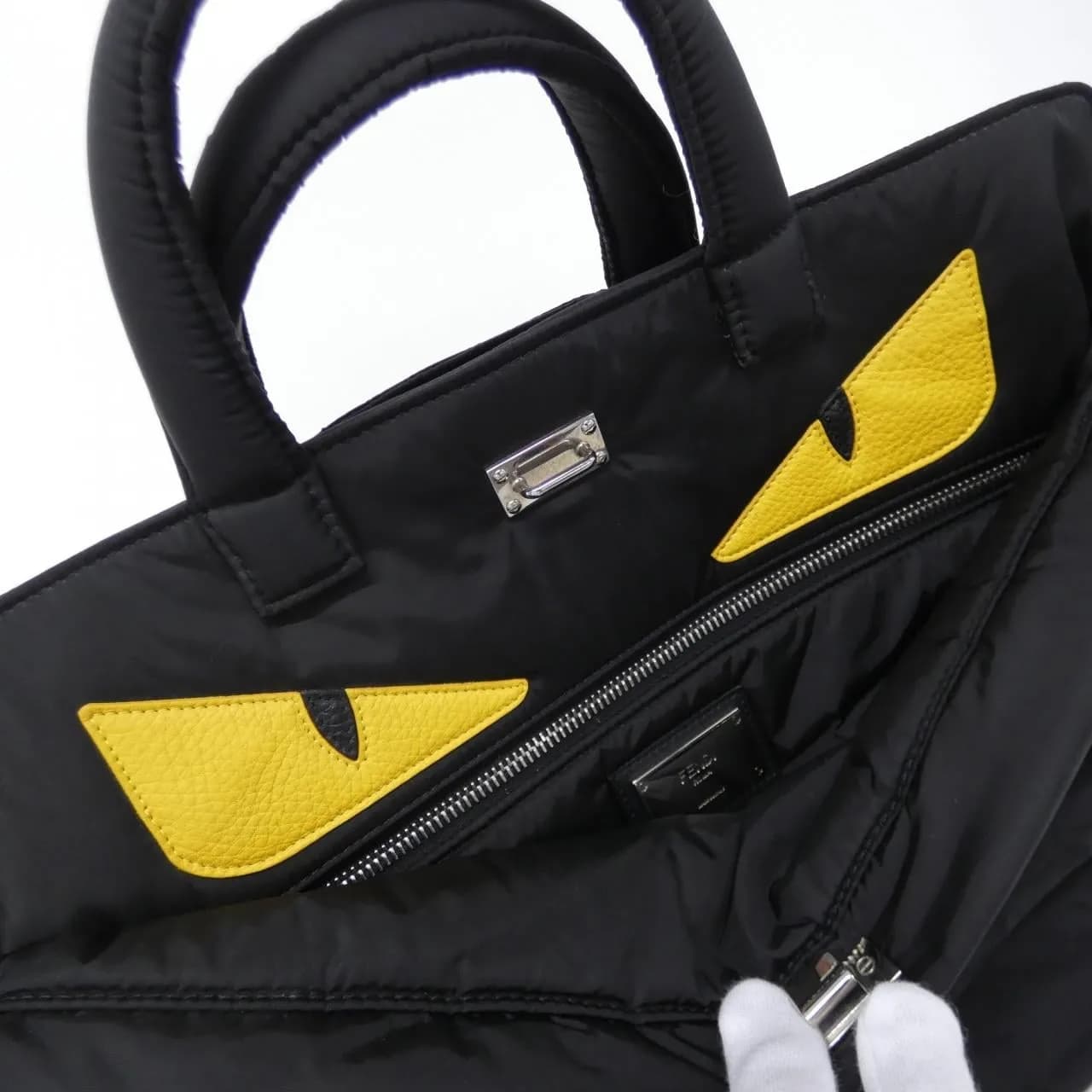 FENDI Peekaboo 7VA501 AD1D Handbag Nylon