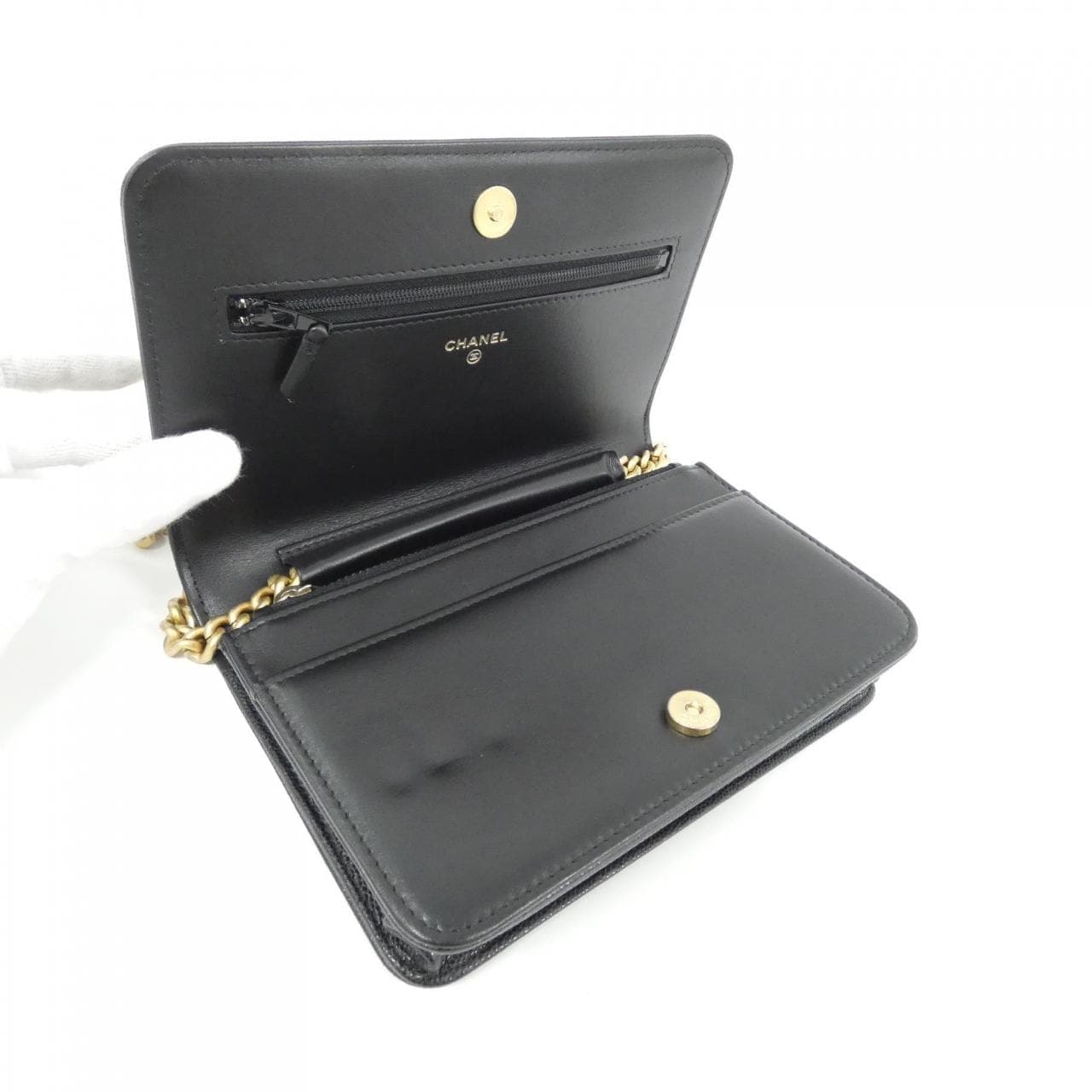 CHANEL Boy Chanel AP1117 Wallet Grained Calfskin