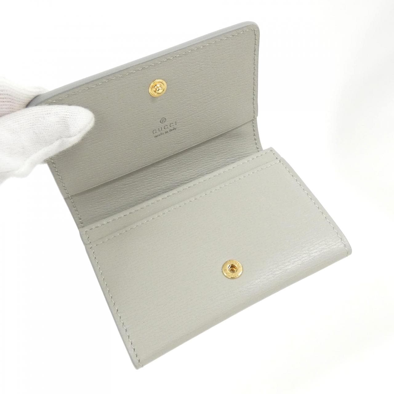 GUCCI 790101 0OP0N Card Case Leather