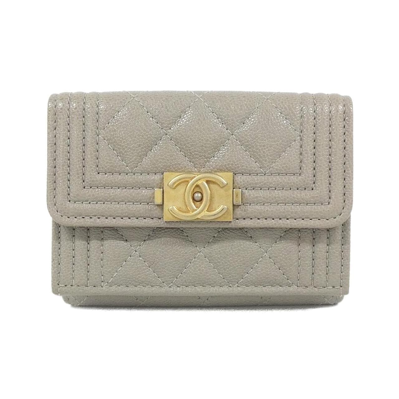 CHANEL Boy Chanel 84432 Wallet Grained Calfskin
