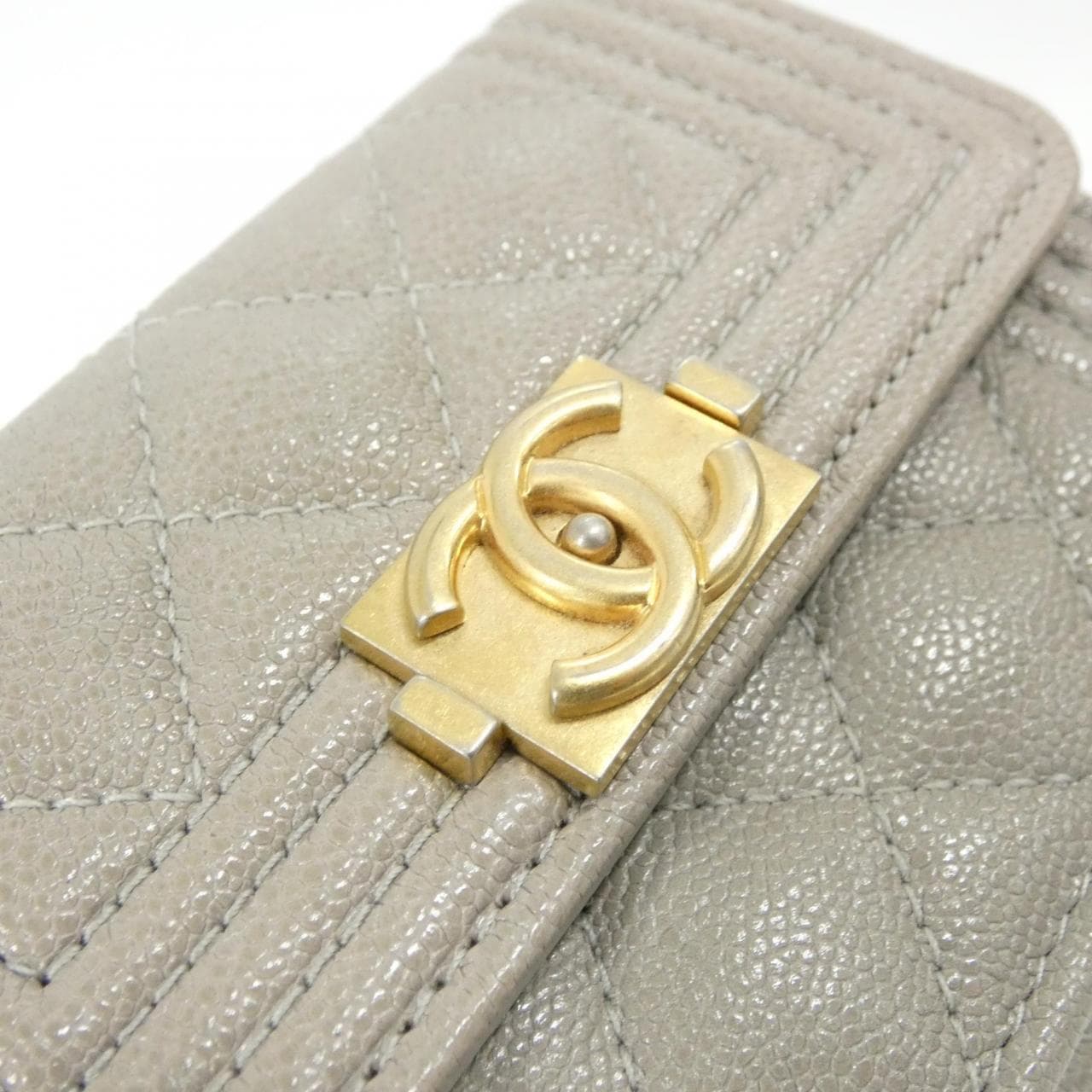 CHANEL Boy Chanel 84432 Wallet Grained Calfskin