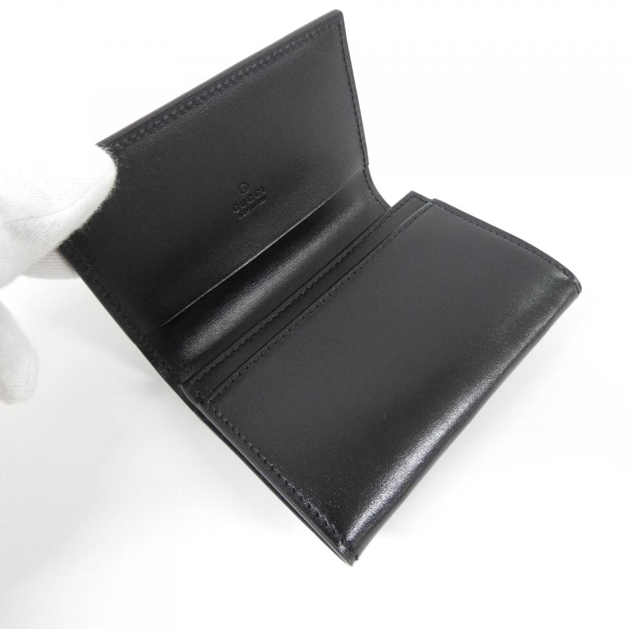 GUCCI 665453 0YK0N Card Case Leather