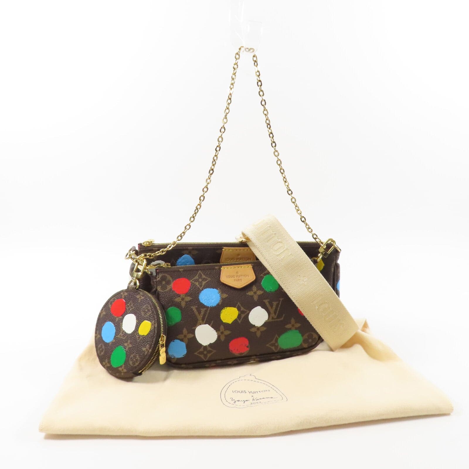 LOUIS VUITTON Multi Pochette M46385 2-Way Bag Coated Canvas