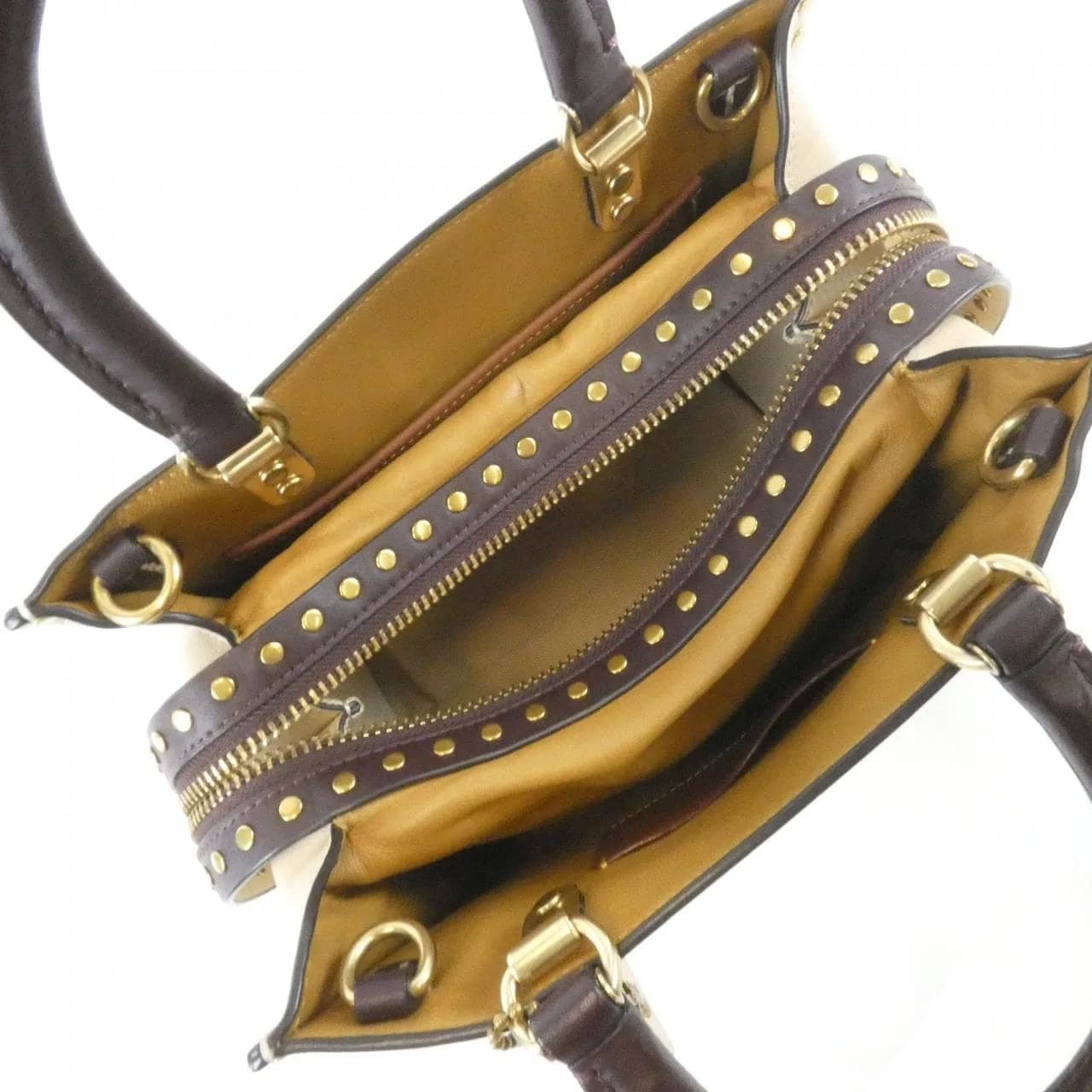 COACH CC380 Handbag Leather