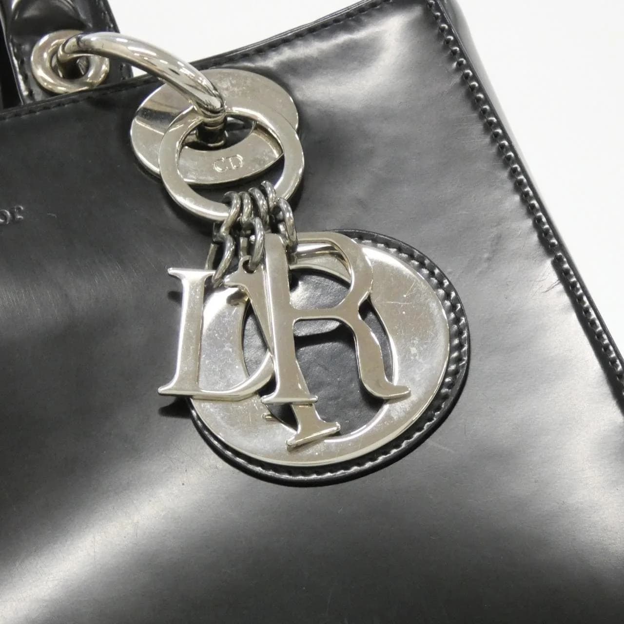 DIOR Lady Dior Handbag Leather