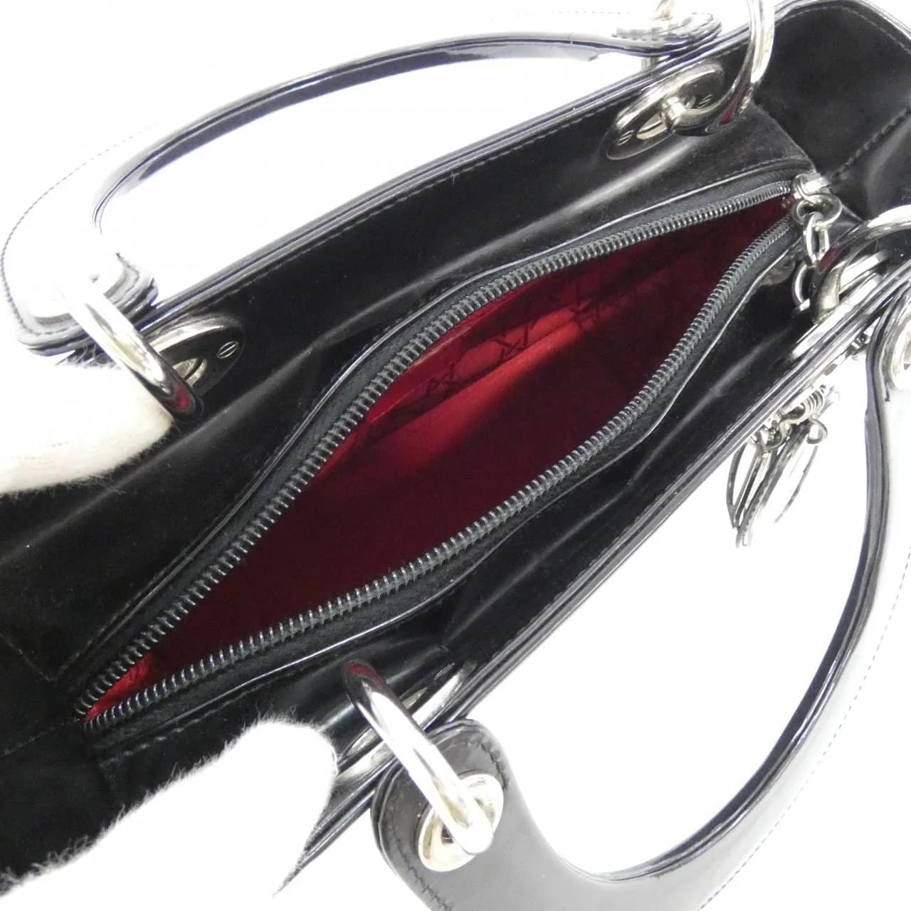 DIOR Lady Dior Handbag Leather