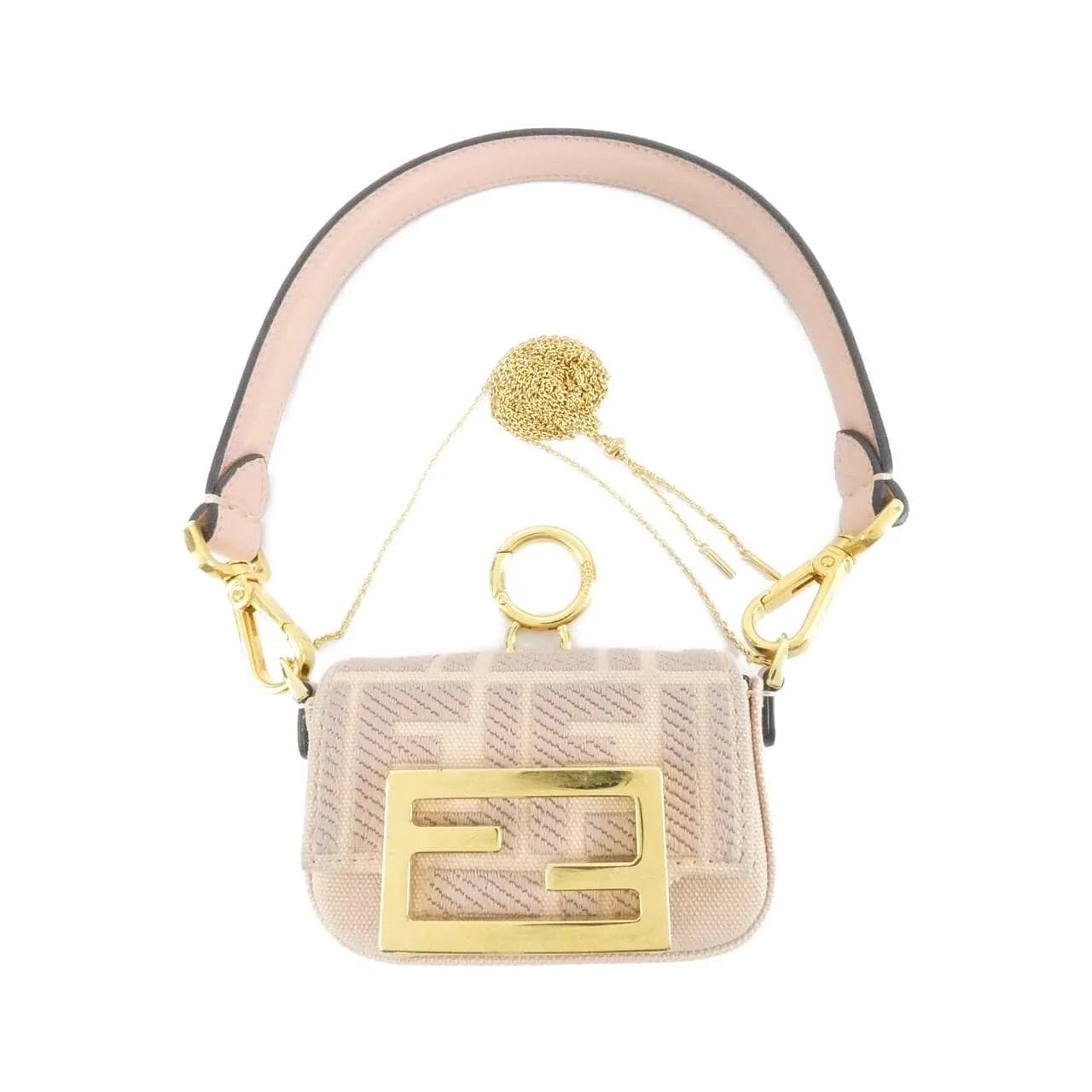 FENDI Baguette 7AS045 A9P6 Key Case Canvas