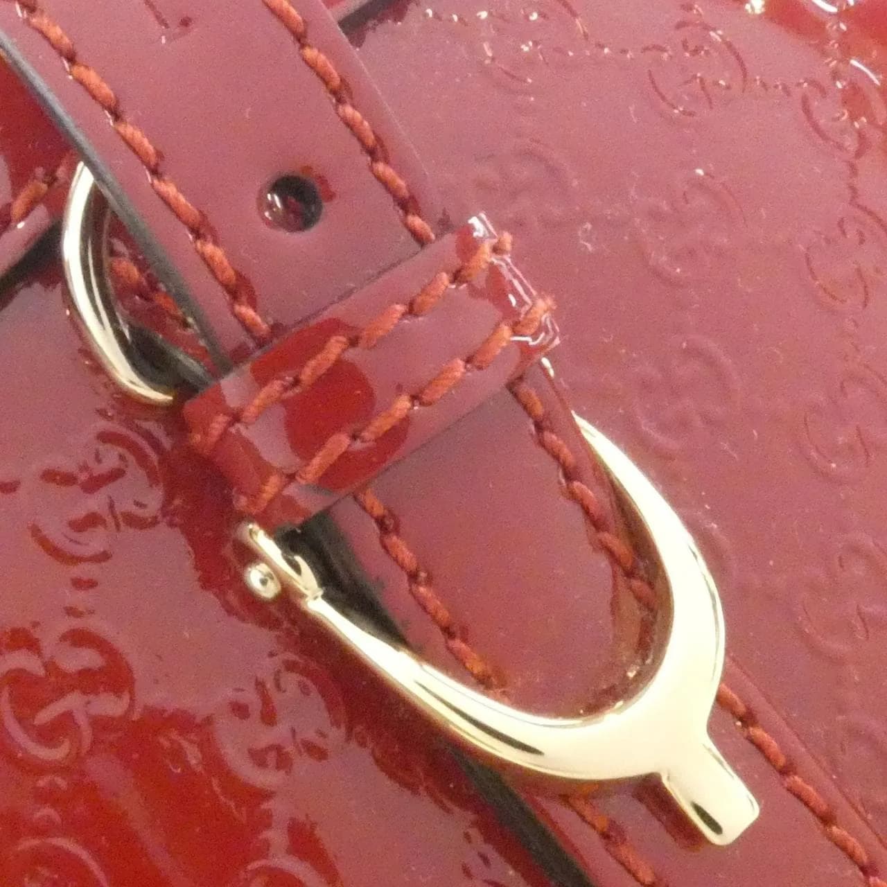 GUCCI 309617 AV12G Handbag Patent Leather
