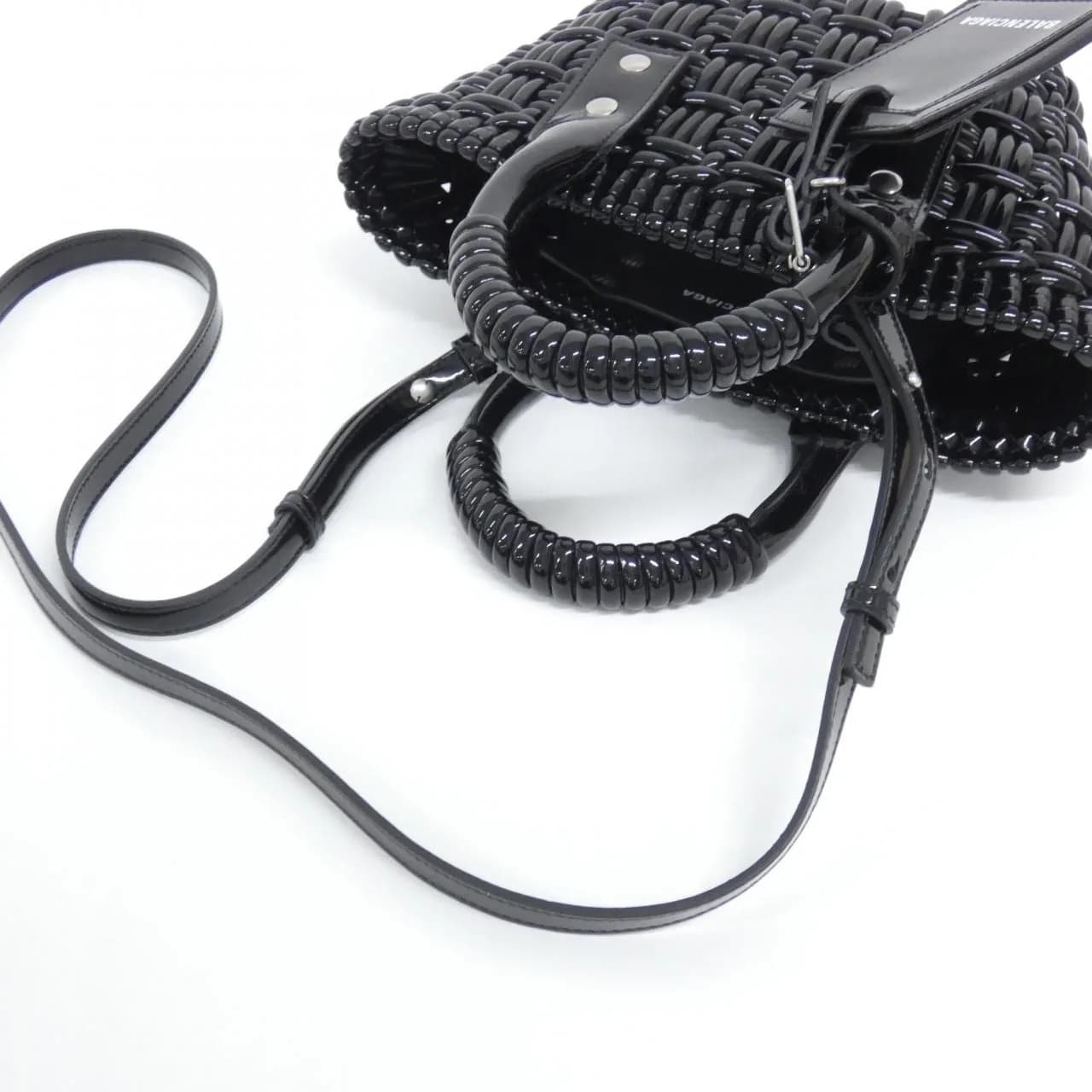 BALENCIAGA Bistro 678028 2IE2Y Handbag Patent Leather
