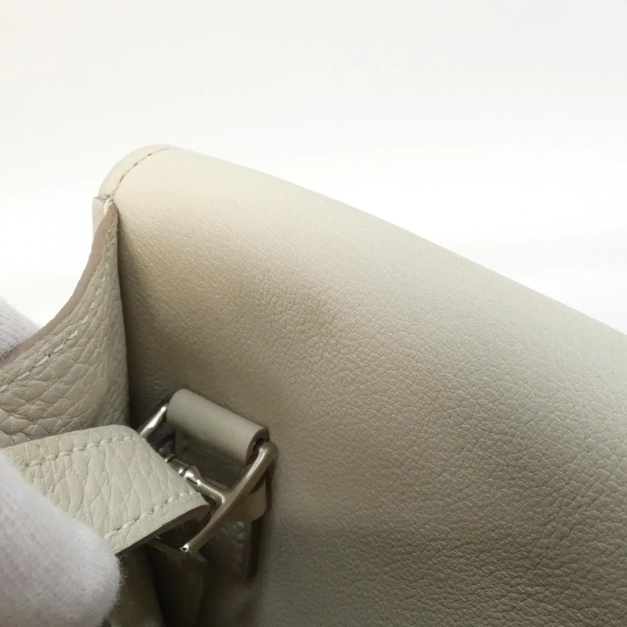 HERMES Halzan 070428CK Handbag Clemence